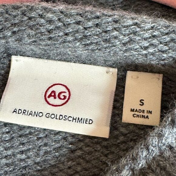 AG Adriano Goldschmied sweater Womens Sz S  amity funnel Neck Gray Wool cashmere - Picture 9 of 12